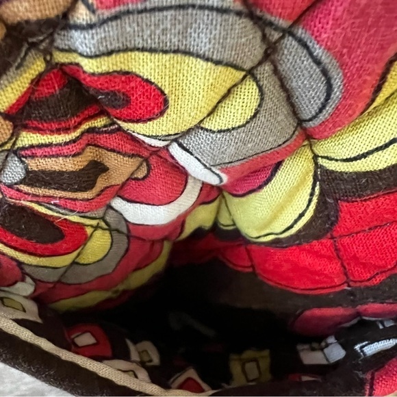 VERA BRADLEY Puccini Velcro Mini Hipster Crossbody Brown Yellow Orange Floral - Picture 4 of 14